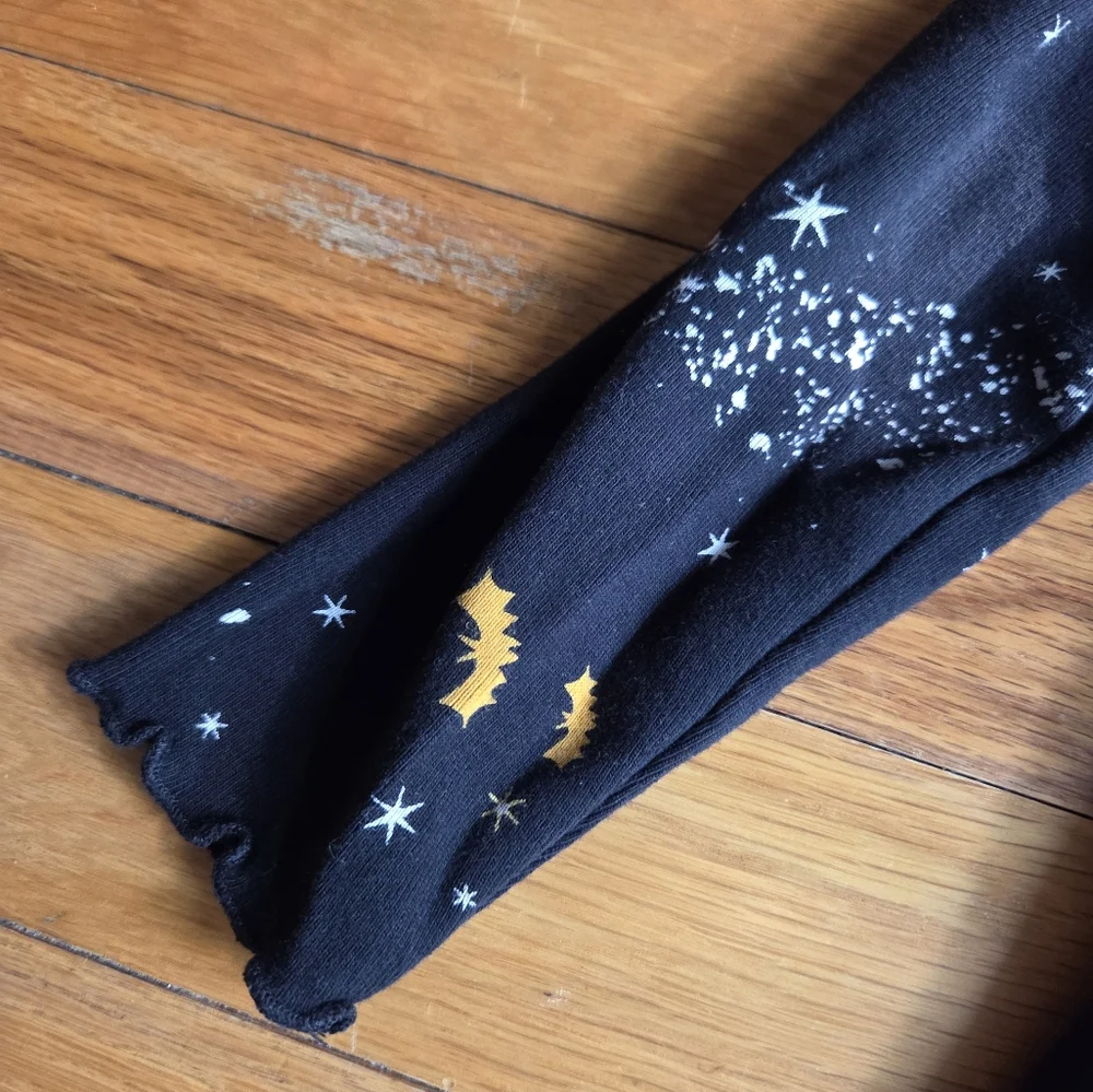 Hanna Andersson Halloween Bat‎ And Moon Black Dress with Yellow Accents